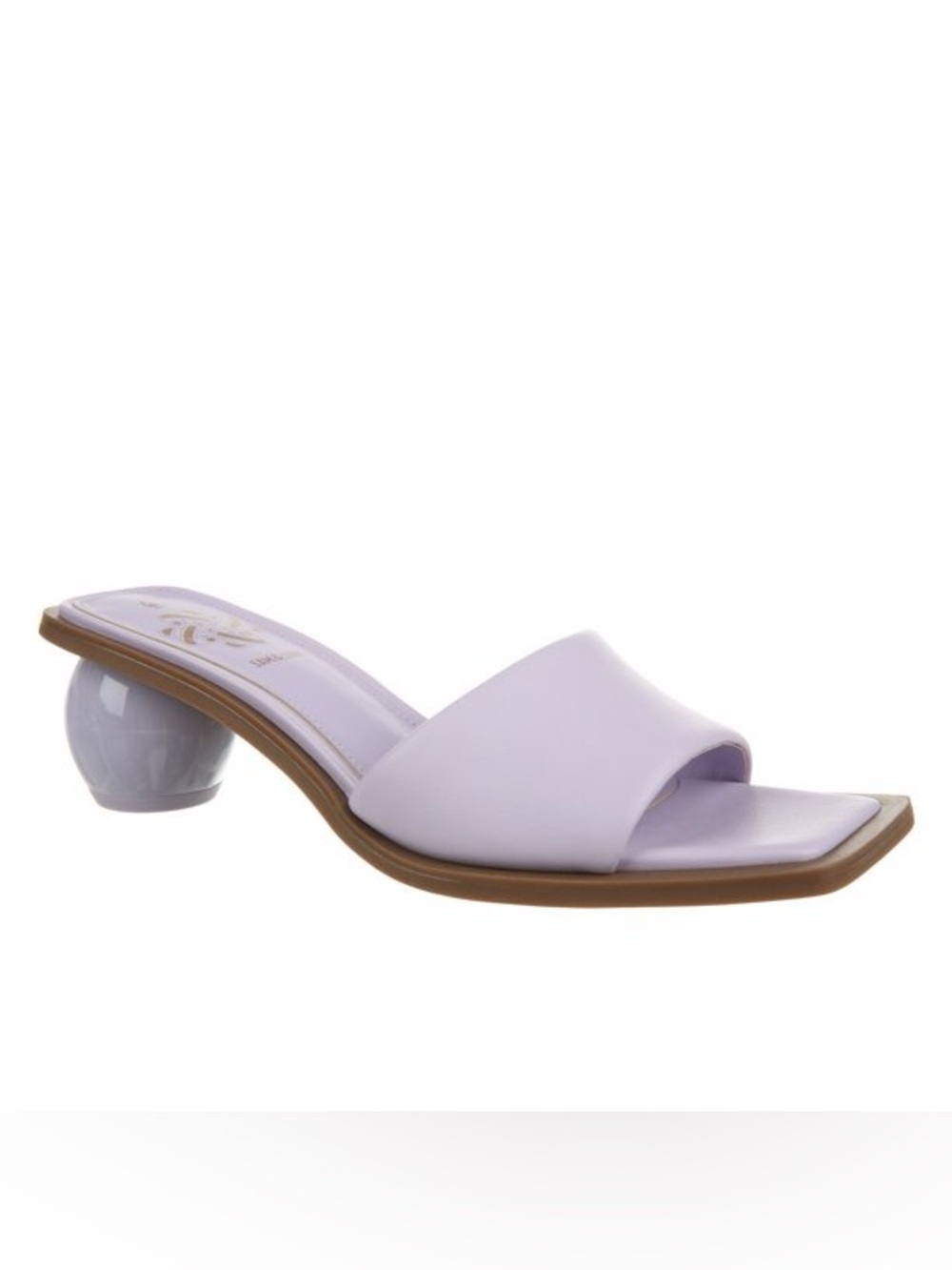 Sam & Libby Shelby Lilac Open-Toe Mules Sculpted Block Ball Heel 8 Dress pumps
